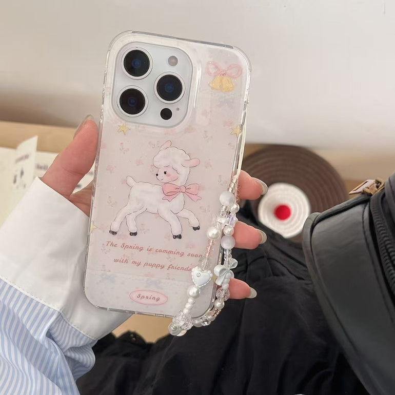 My Puppy Friend Silicon iPhone Case With Charm