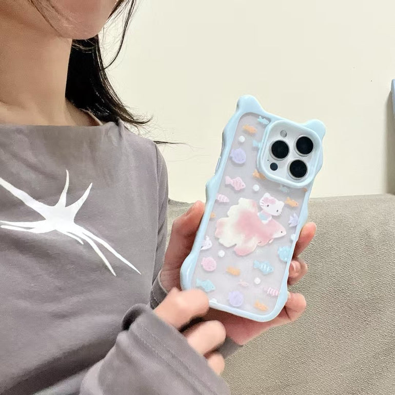 Kitty Fish Pattern Case For iPhone
