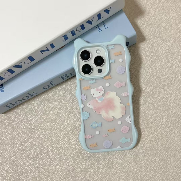 Kitty Fish Pattern Case For iPhone