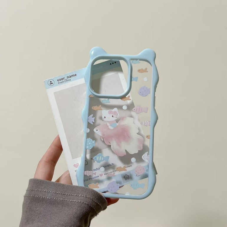 Kitty Fish Pattern Case For iPhone