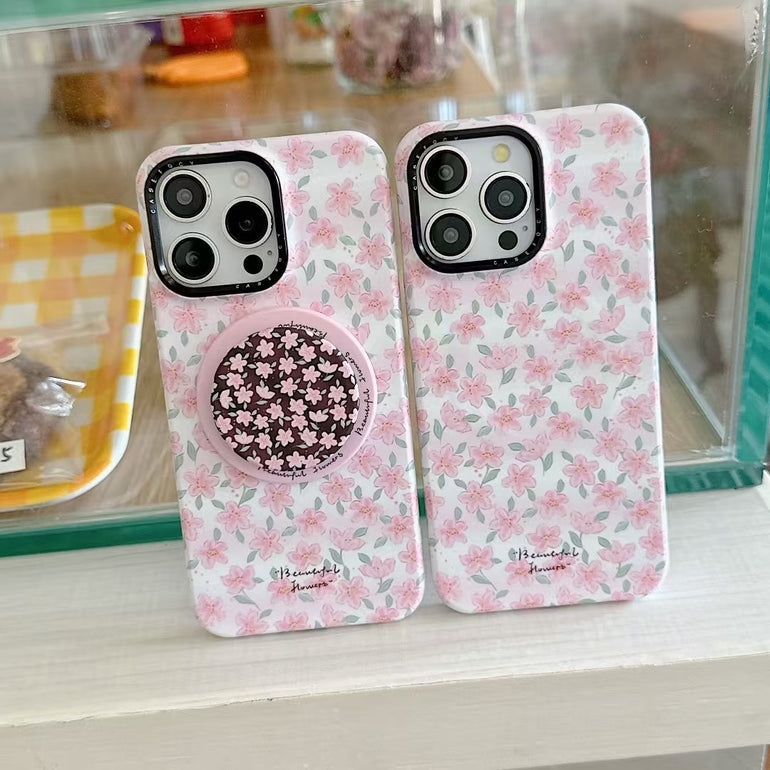 Floral Designer Magsafe iPhone Case With Magsafe Holder