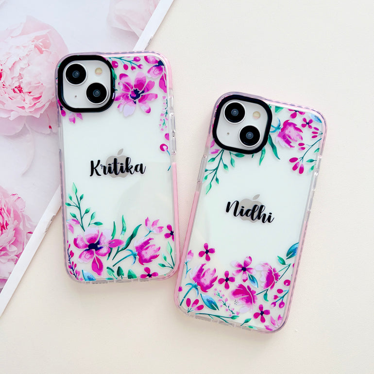 Floral Design Customised Designer Impact Proof Case for iPhone