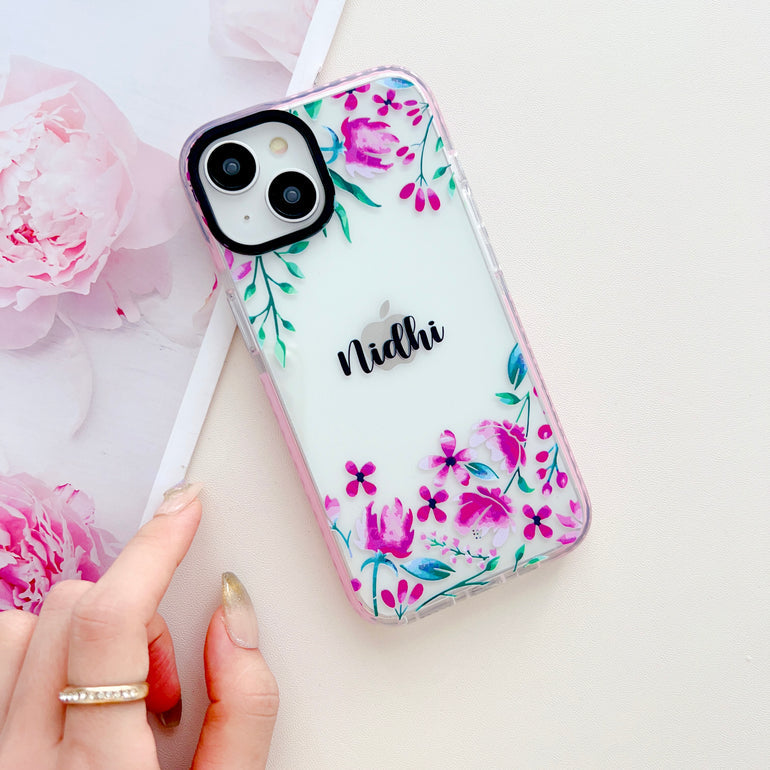 Floral Design Customised Designer Impact Proof Case for iPhone