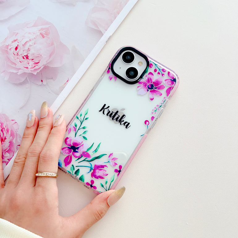 Floral Design Customised Designer Impact Proof Case for iPhone