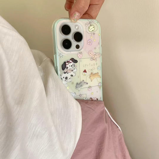 Bunny's Whispers Silicon Case For iPhone With Charm