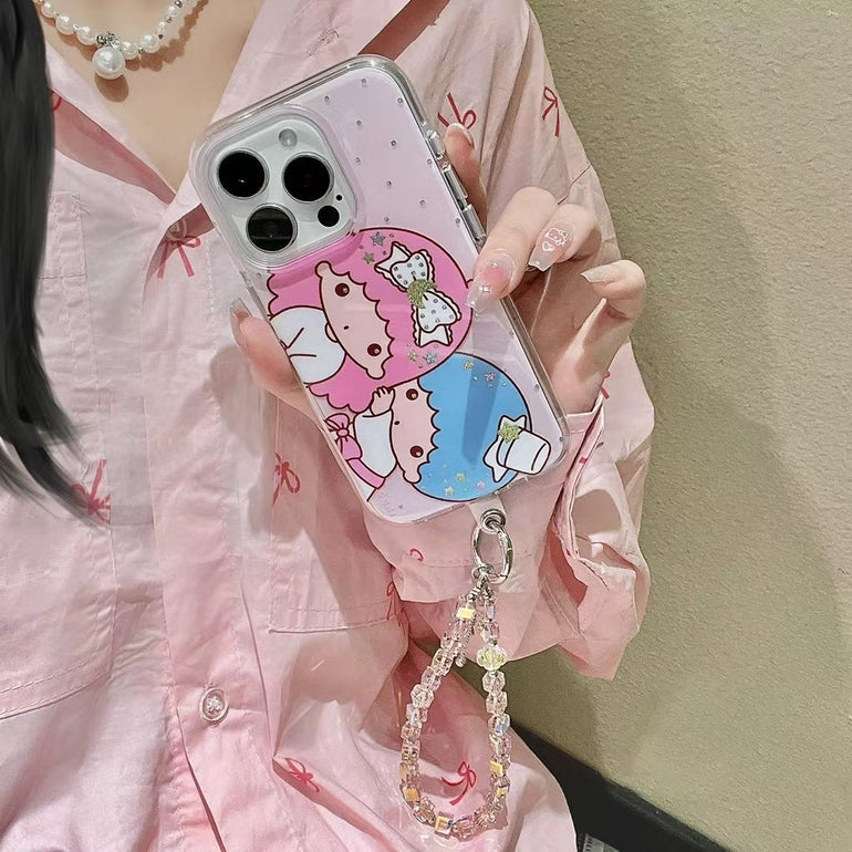 Cute Babies Silicon Case For iPhone With Charm