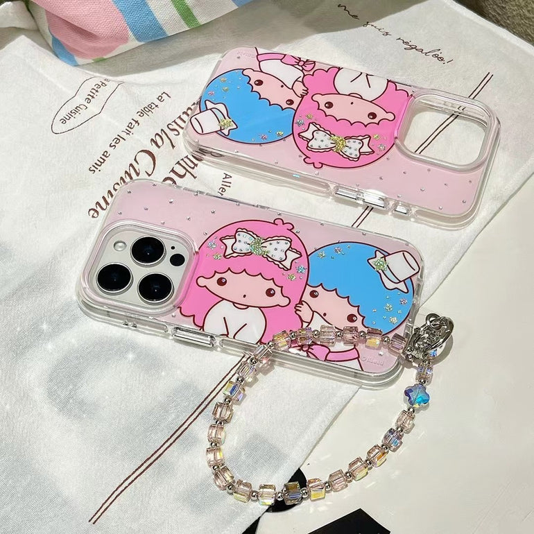 Cute Babies Silicon Case For iPhone With Charm