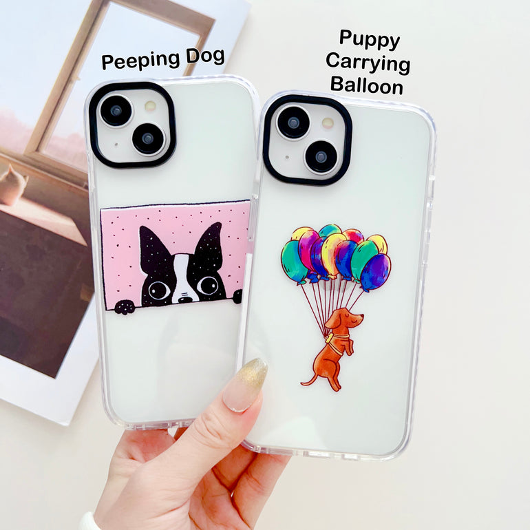 Peeping Dog Designer Impact Proof Silicon Phone Case for iPhone