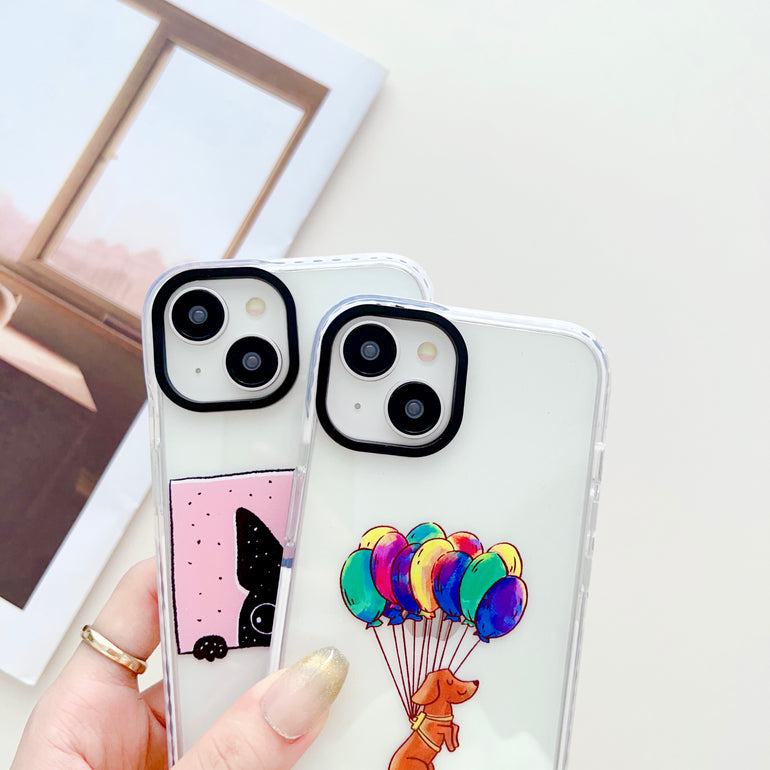 Peeping Dog Designer Impact Proof Silicon Phone Case for iPhone