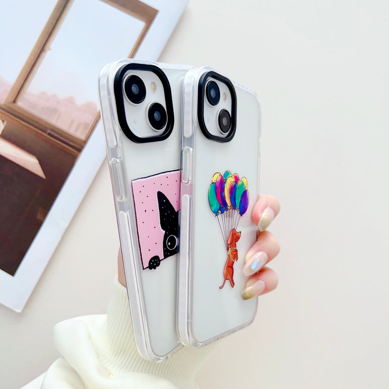 Peeping Dog Designer Impact Proof Silicon Phone Case for iPhone