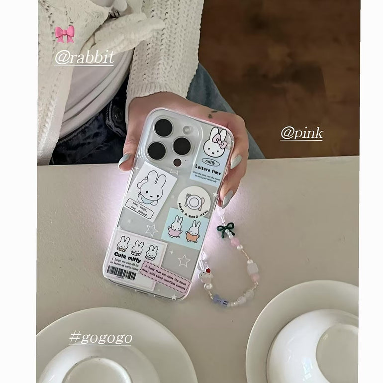 Bunny Meal Silicon Case For iPhone With Charm