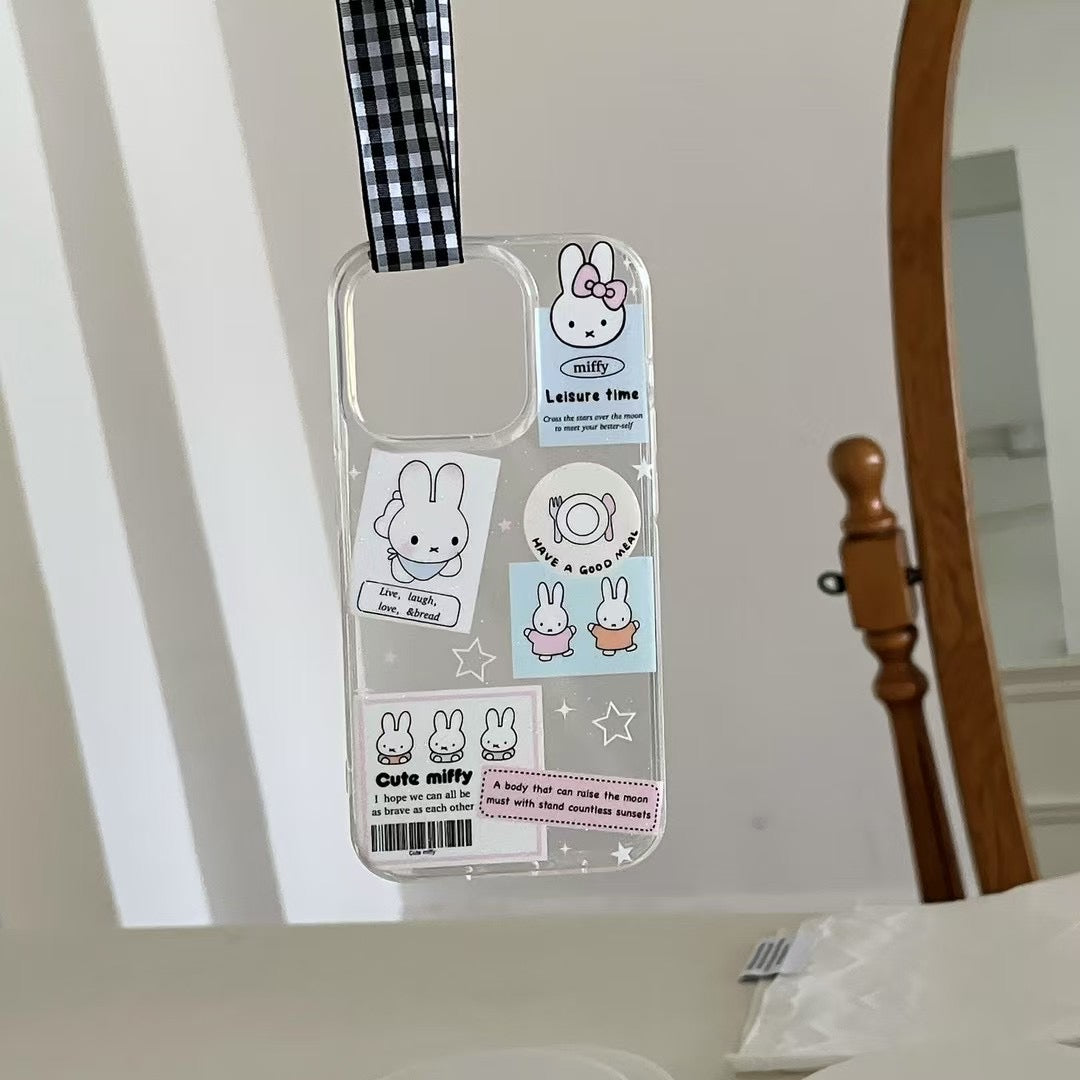 Bunny Meal Silicon Case For iPhone With Charm