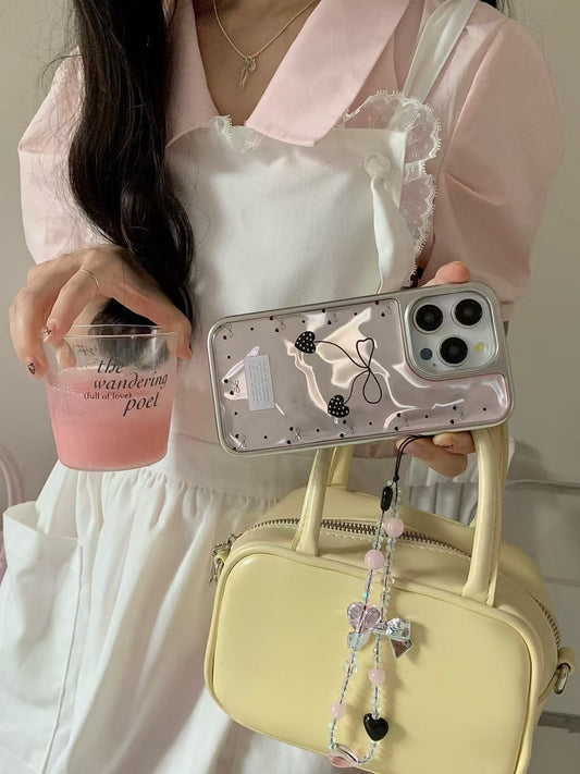 Kitty Holographic Bow Silicon Case For iPhone