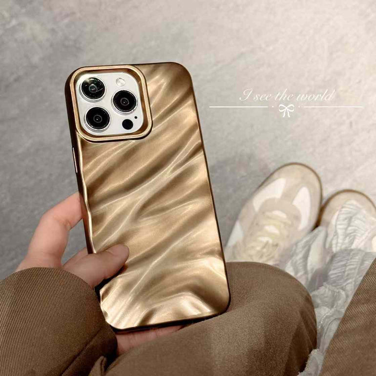 Abstract Design Silicon iPhone Case ( Dessert Titanium )