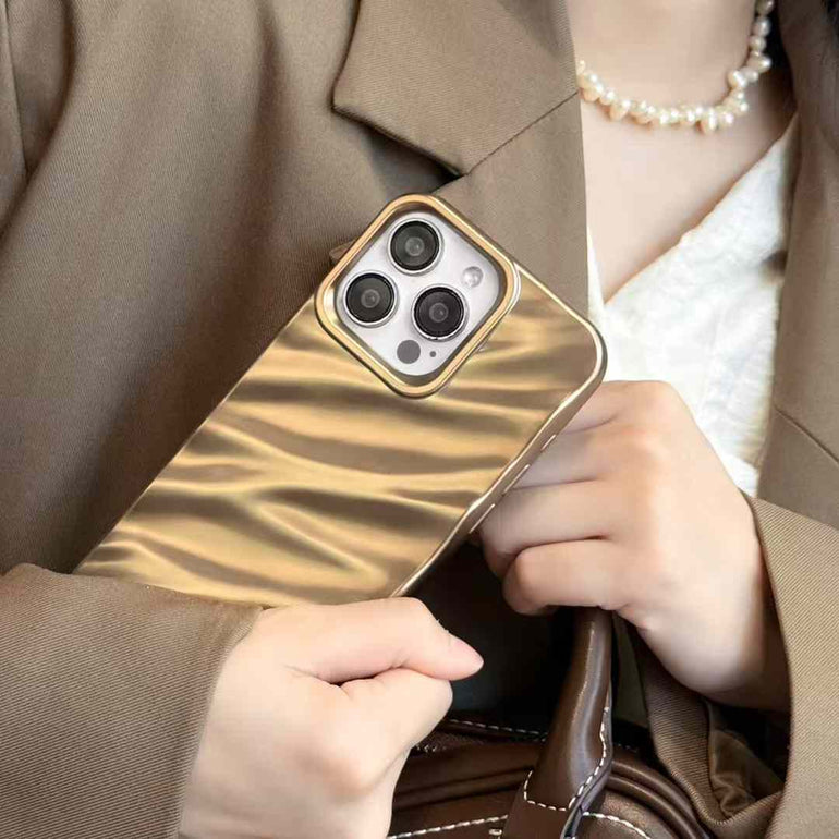 Abstract Design Silicon iPhone Case ( Dessert Titanium )