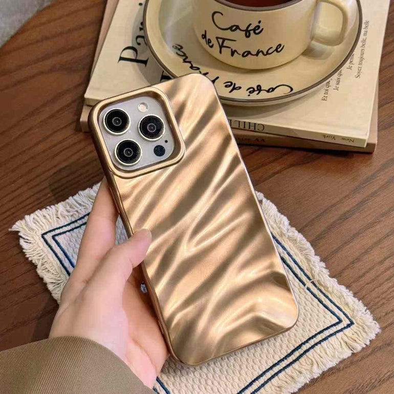 Abstract Design Silicon iPhone Case ( Dessert Titanium )