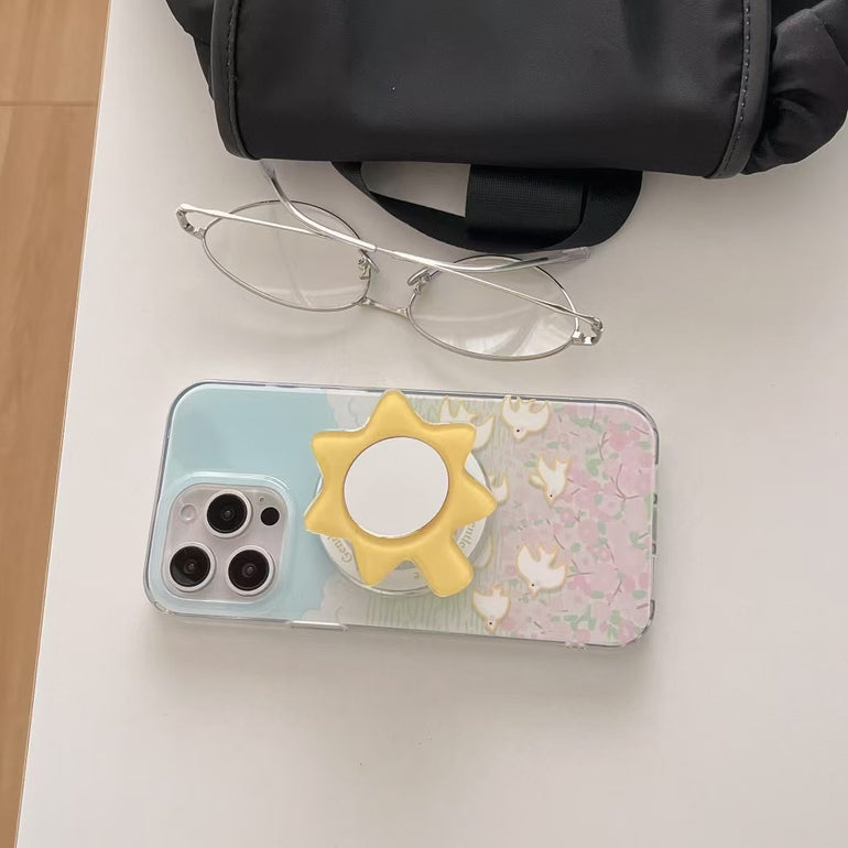 Flying Birds Silicon Magsafe iPhone Case With Sun Magsafe Holder