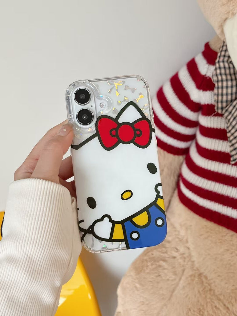 Kitty Holographic Bow Silicon Case For iPhone