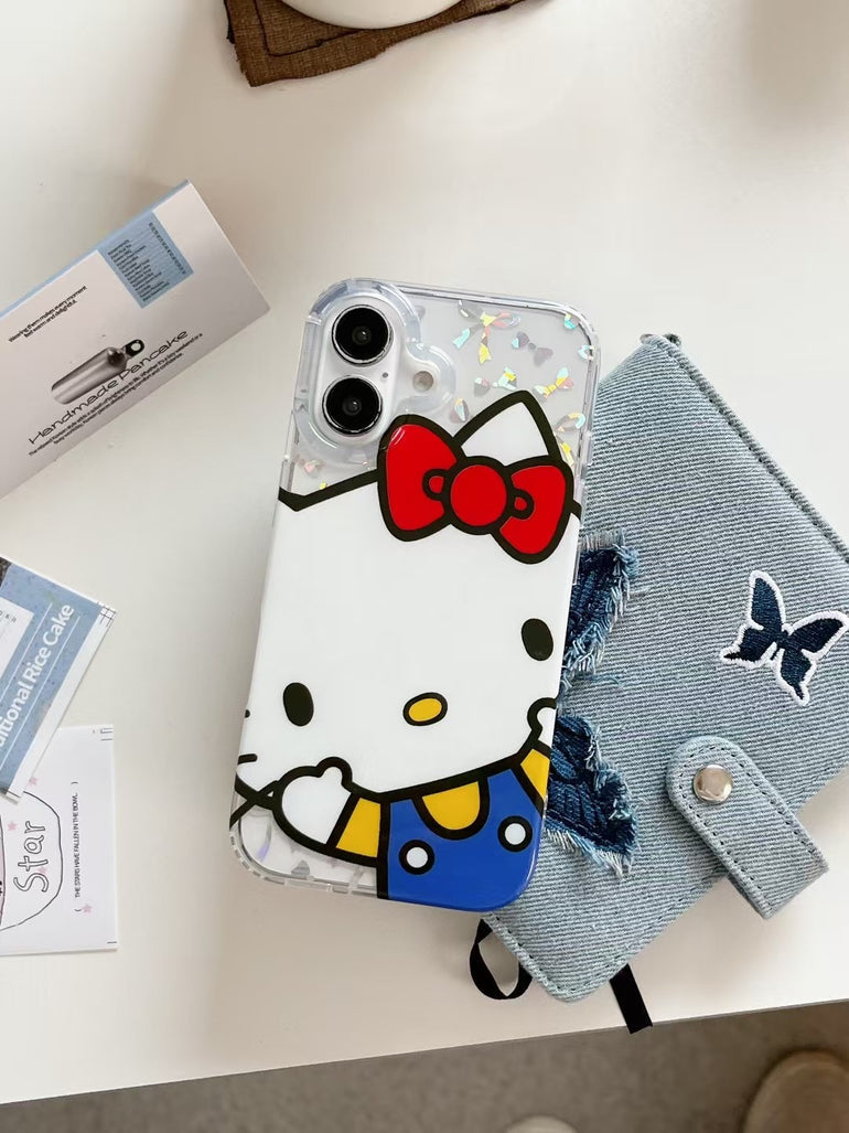 Kitty Holographic Bow Silicon Case For iPhone