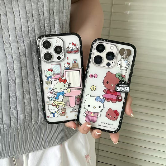 Kitty Pattern Silicon Case For iPhone