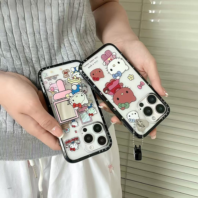 Kitty Pattern Silicon Case For iPhone