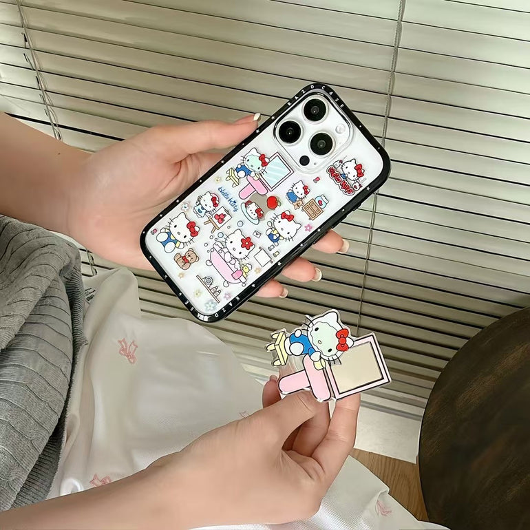 Kitty Pattern Silicon Case For iPhone