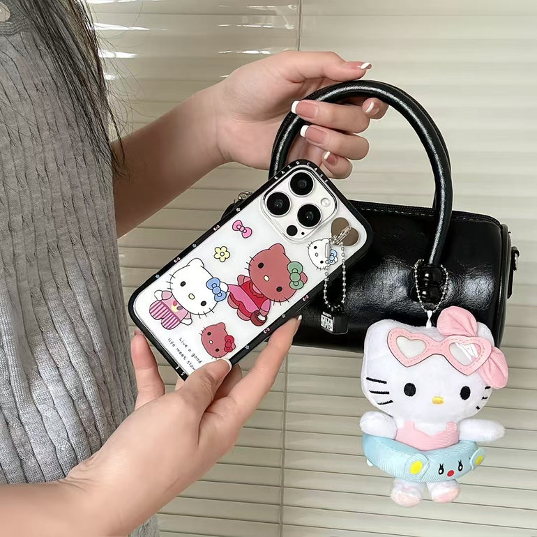 Kitty Pattern Silicon Case For iPhone