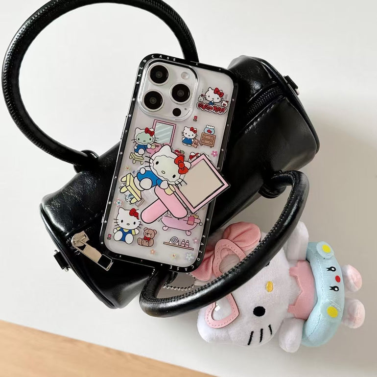 Kitty Pattern Silicon Case For iPhone