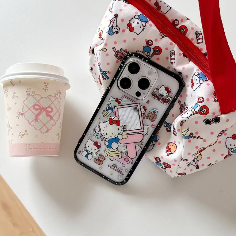 Kitty Pattern Silicon Case For iPhone
