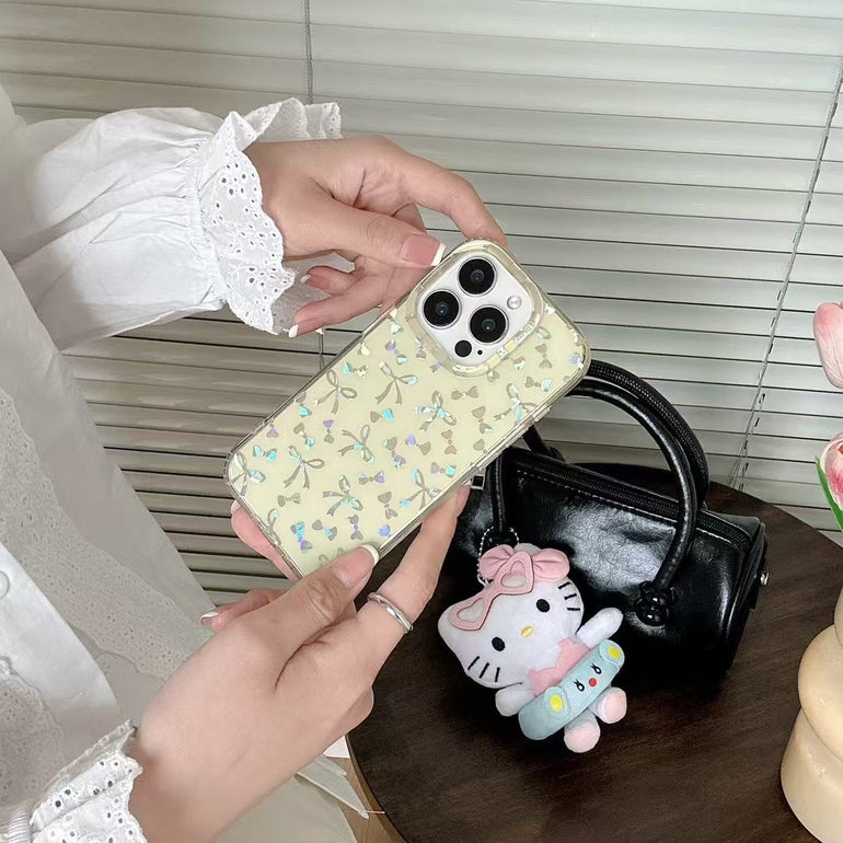 Holographic Bows Silicon Case For iPhone