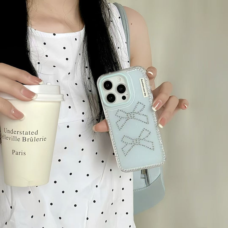 Beaded Bow Silicon Case For iPhone
