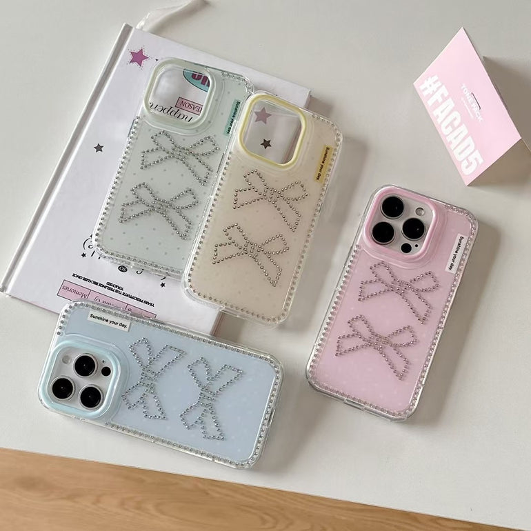 Beaded Bow Silicon Case For iPhone