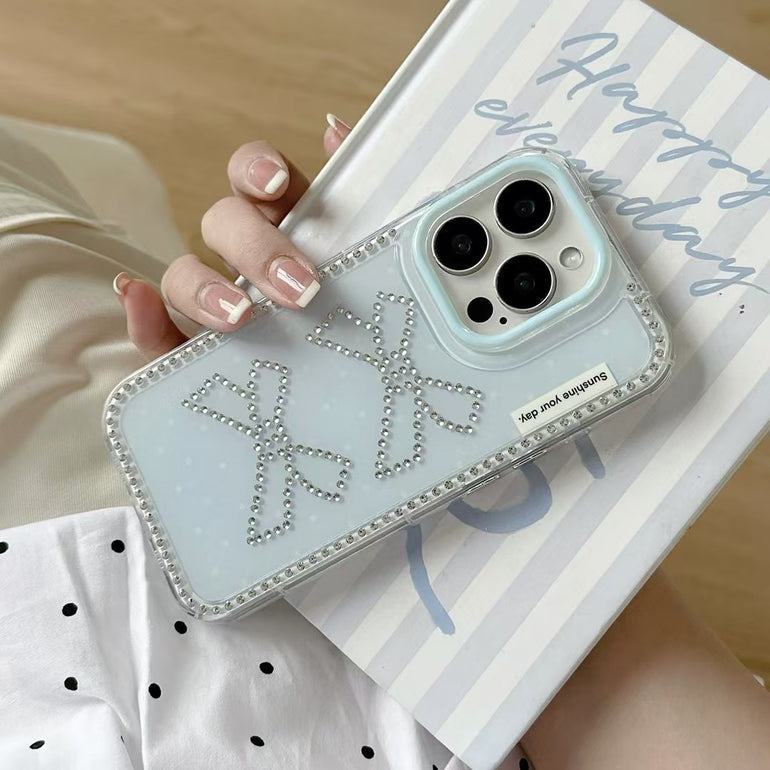 Beaded Bow Silicon Case For iPhone