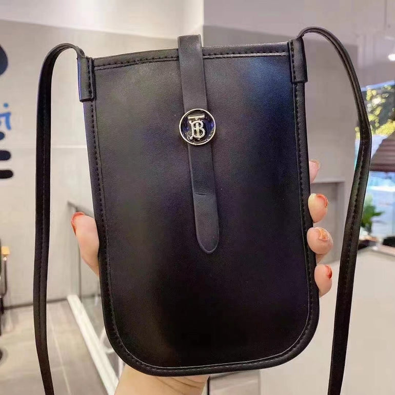 Luxury Branded Leather Bag For iPhone With Sling
