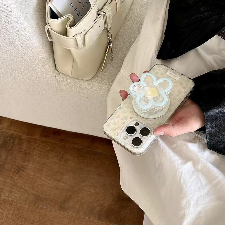 Floral Blossom Silicon Magsafe Case For iPhone With Flower Magsafe Holder