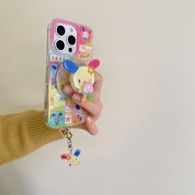 Cute Cartoon Silicon Magsafe Case For iPhone With Magsafe Holder