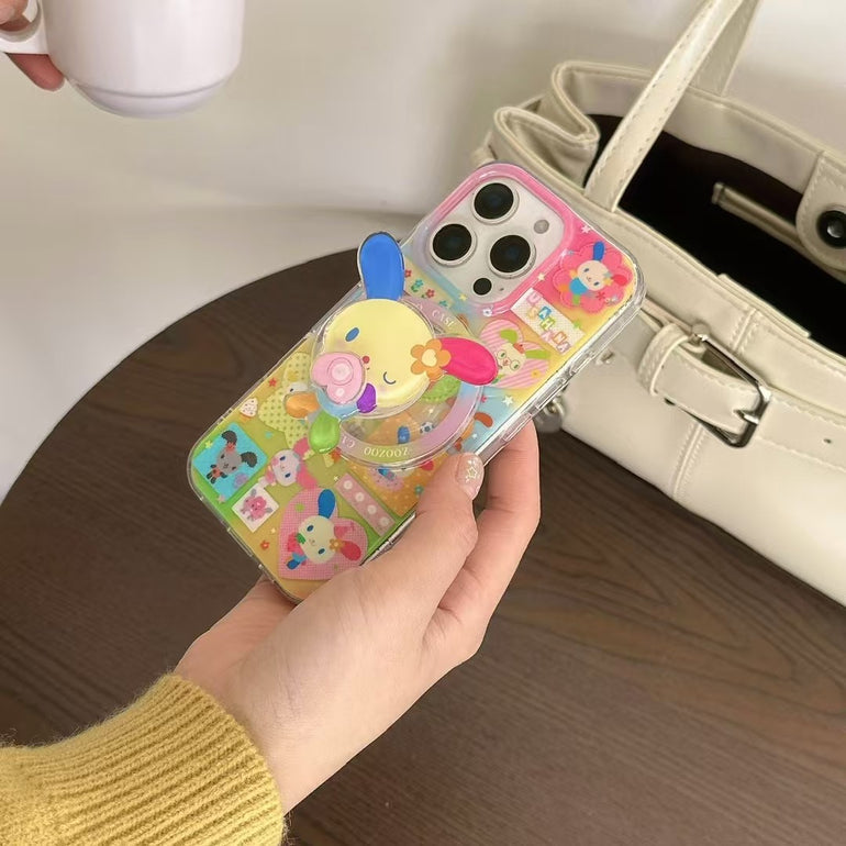Cute Cartoon Silicon Magsafe Case For iPhone With Magsafe Holder