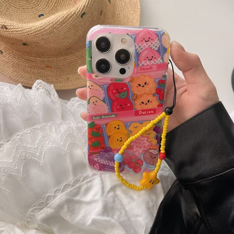 Baby Avocado Silicon Case For iPhone With Charm