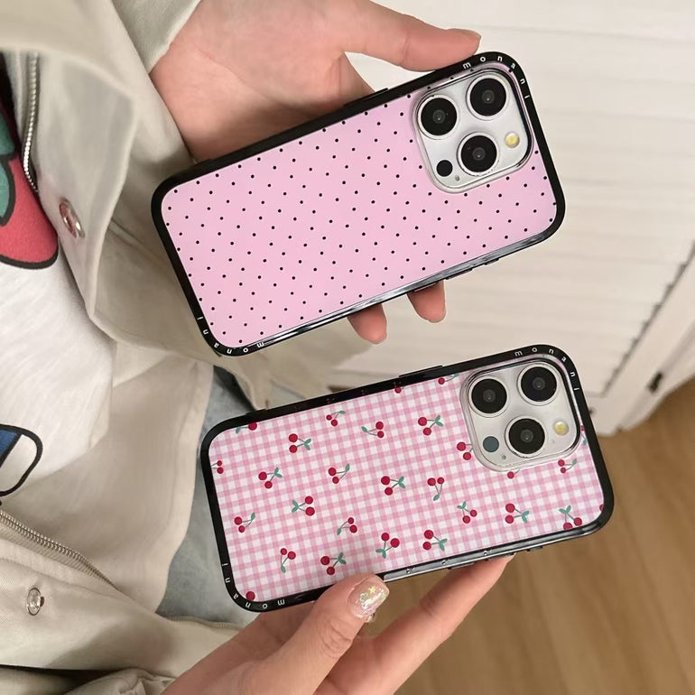Cherry Polka Designer Case For iPhone