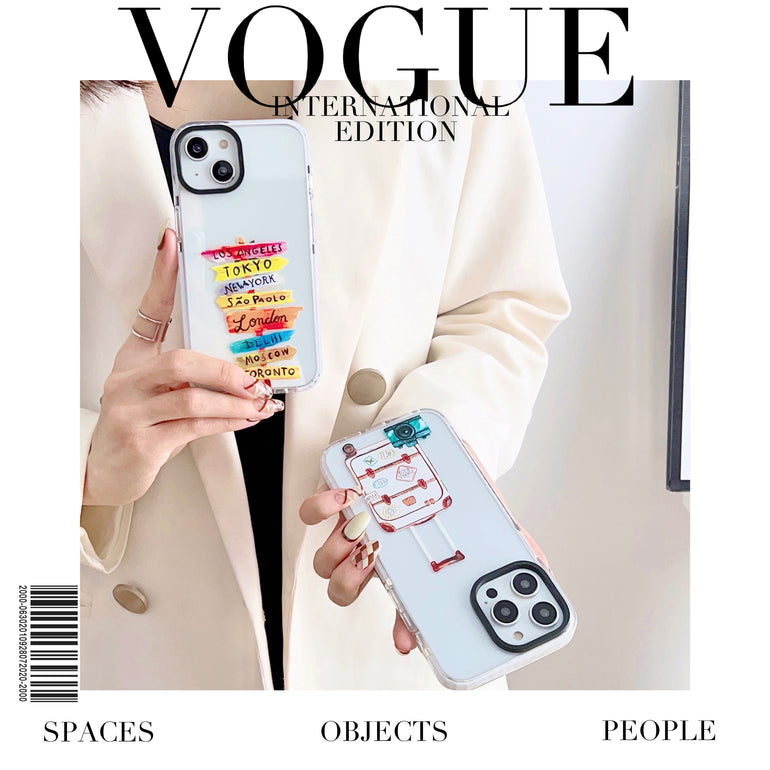 iPhone Impact Proof Silicon Case ( Travel Icons )