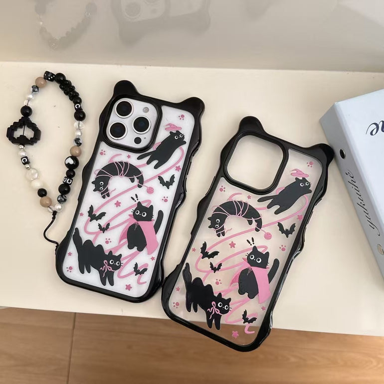 Flying Kitten Transparent Case For iPhone With Charm