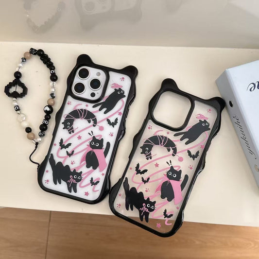 Flying Kitten Transparent Case For iPhone With Charm