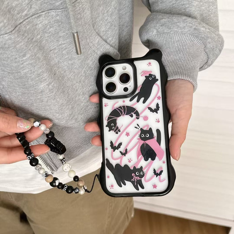 Flying Kitten Transparent Case For iPhone With Charm