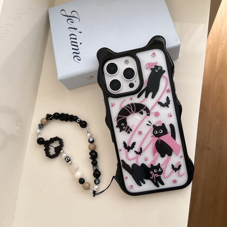 Flying Kitten Transparent Case For iPhone With Charm