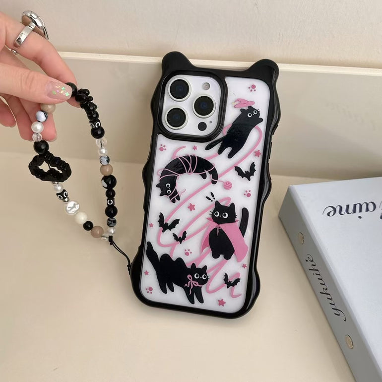 Flying Kitten Transparent Case For iPhone With Charm