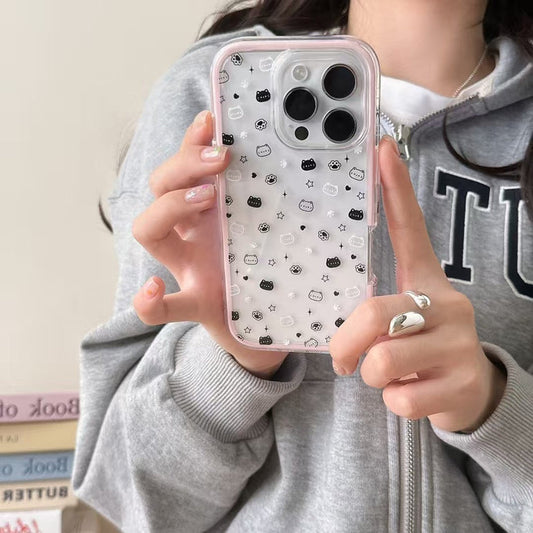 Kitty Paw Transparent Case For iPhone