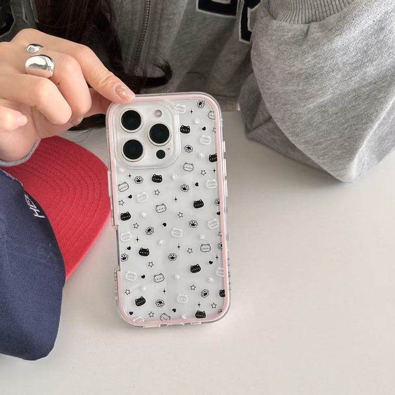 Kitty Paw Transparent Case For iPhone
