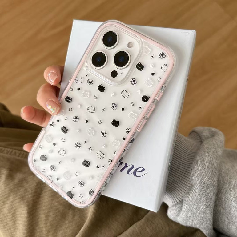 Kitty Paw Transparent Case For iPhone