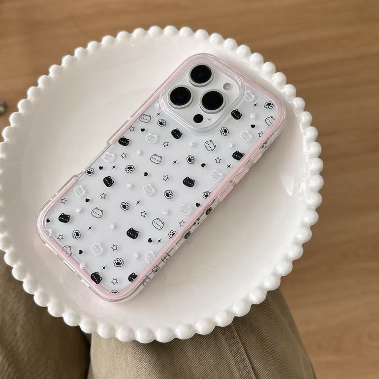 Kitty Paw Transparent Case For iPhone