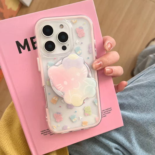 Gradient Kitty Magsafe Case For iPhone With Magsafe Holder
